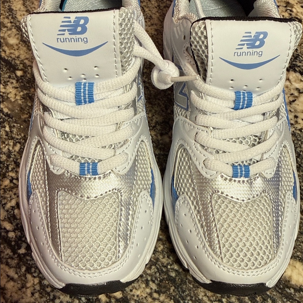 New Balance 530 Whiteblue metallic  Women's Sneakers - Picture 8 of 9